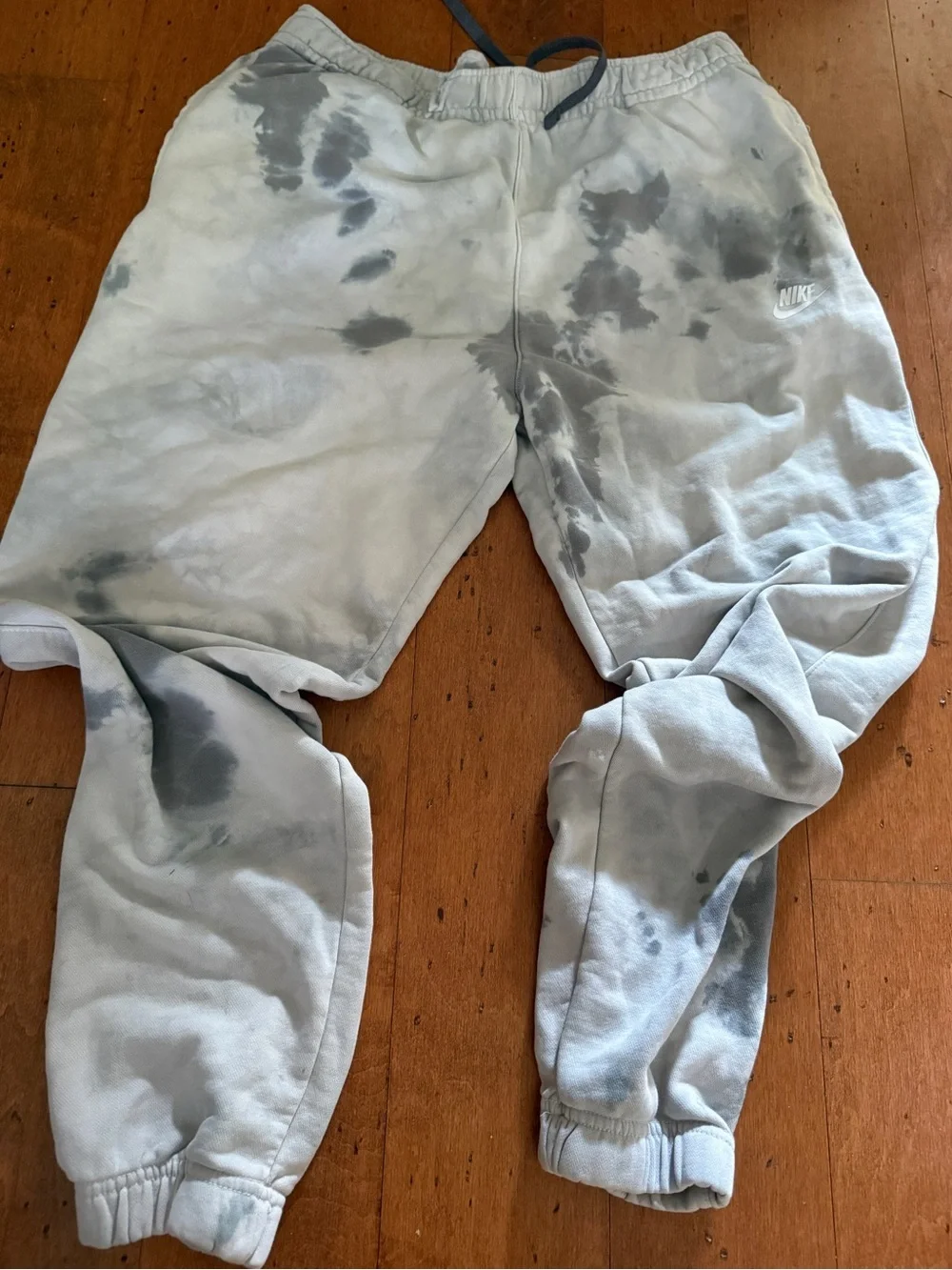 Nike Men's Gray Tie-Dye Jogger Sweatpants - Casual Comfort, guc, sz L
